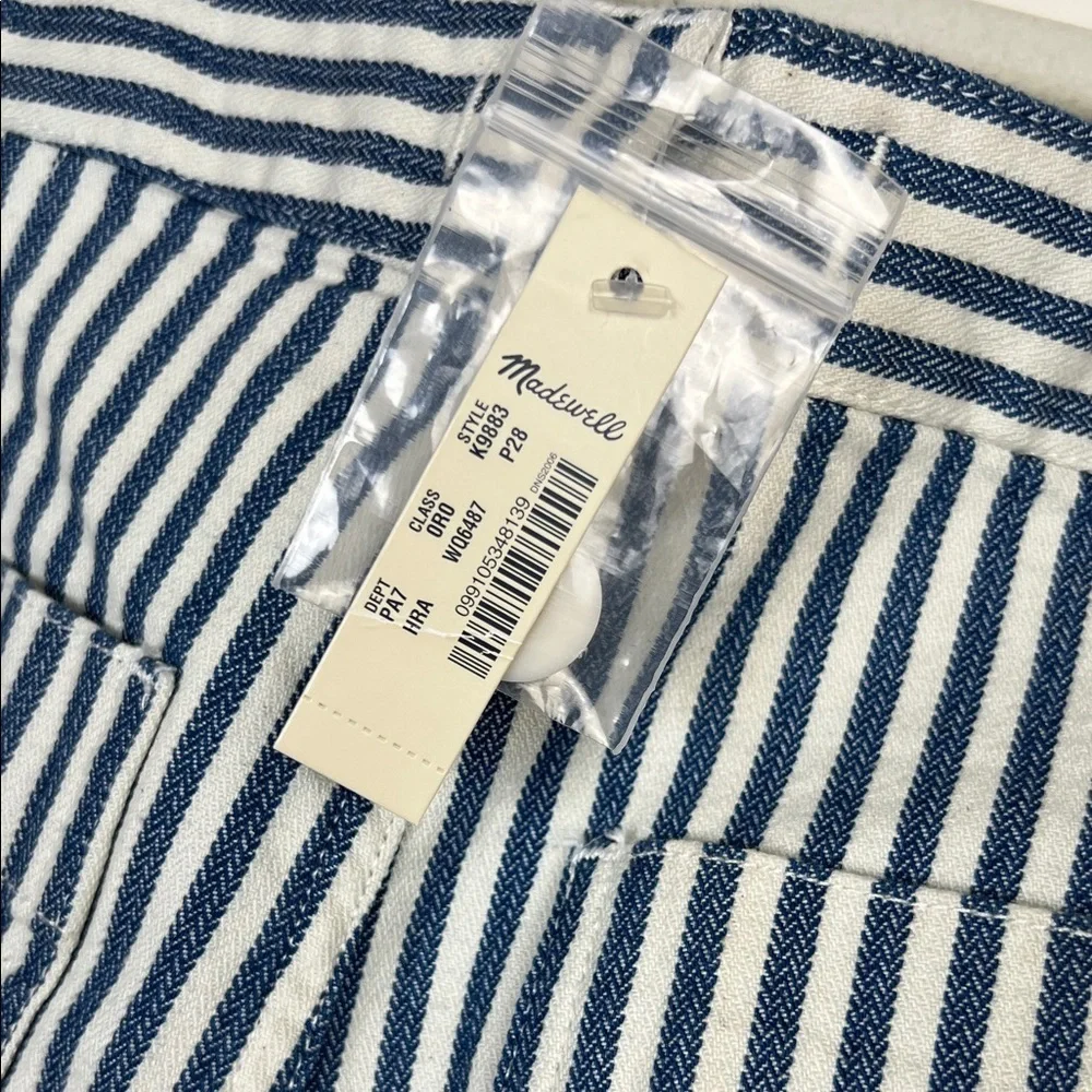 NWT Madewell Emmet Blue White Striped Jeans
Petite 28 Wide Leg Crop High Waist - Picture 7 of 10